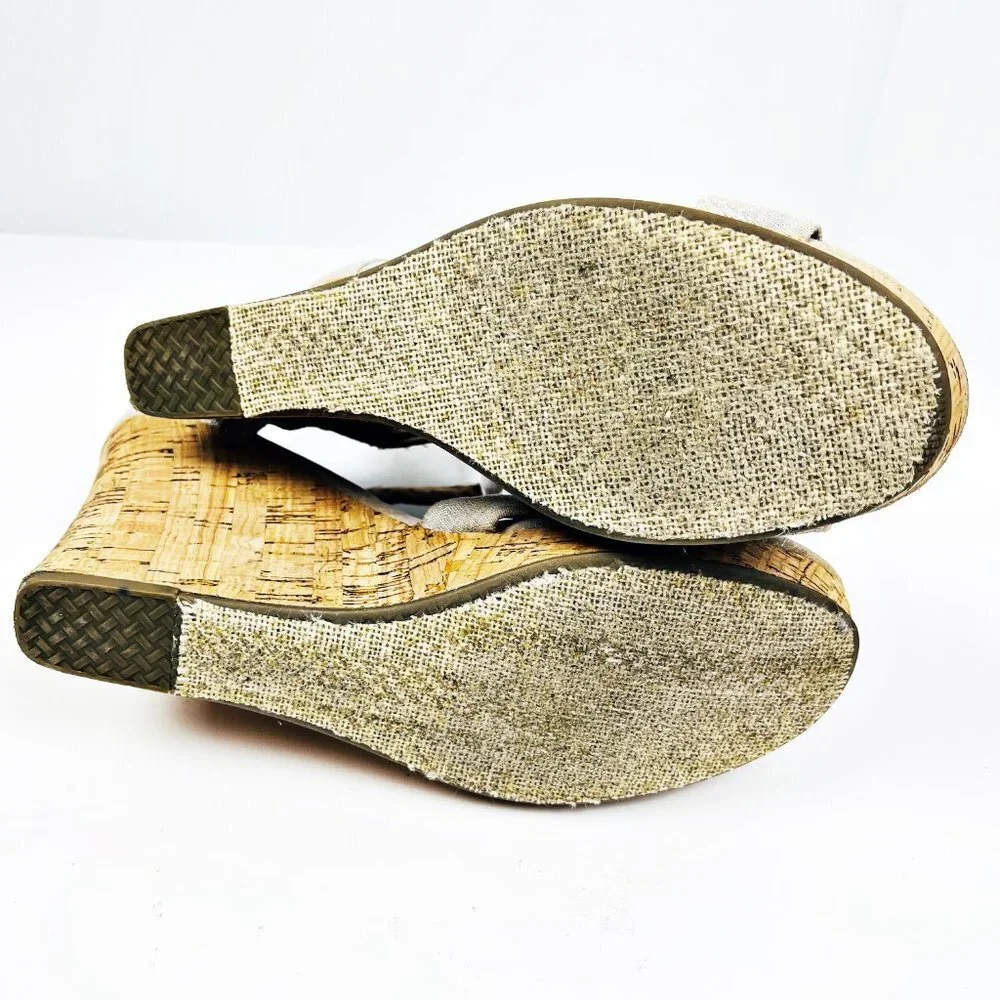 2/$14 Toms Cork Platform Sandals 9.5